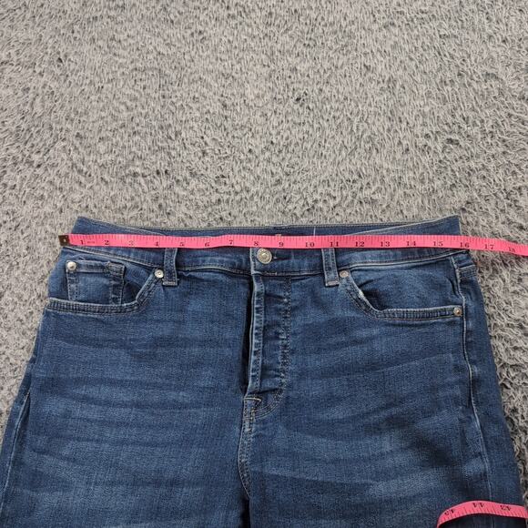 7 For All Mankind Jeans Women 29 Blue Josefina Denim Button Fly Stretch Casual - Picture 5 of 9